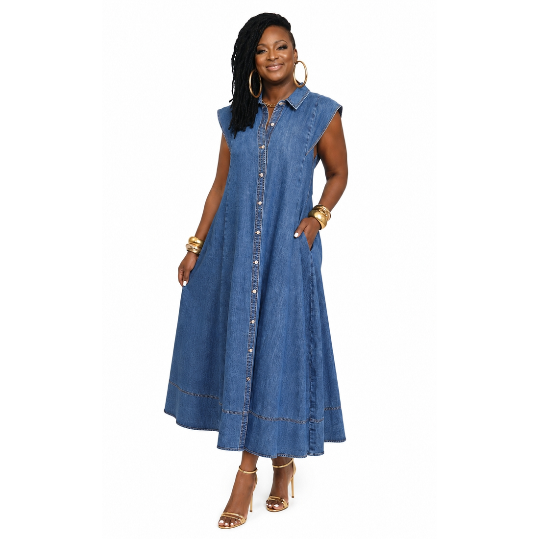 Dainty Denim Dress – Classy Sassy Me Boutique
