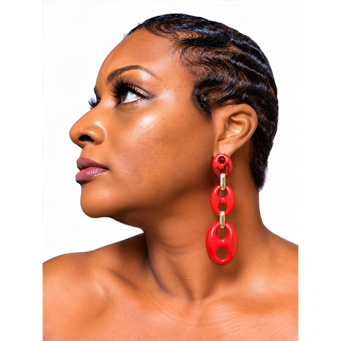 White Smoke Vera Earring (Red)