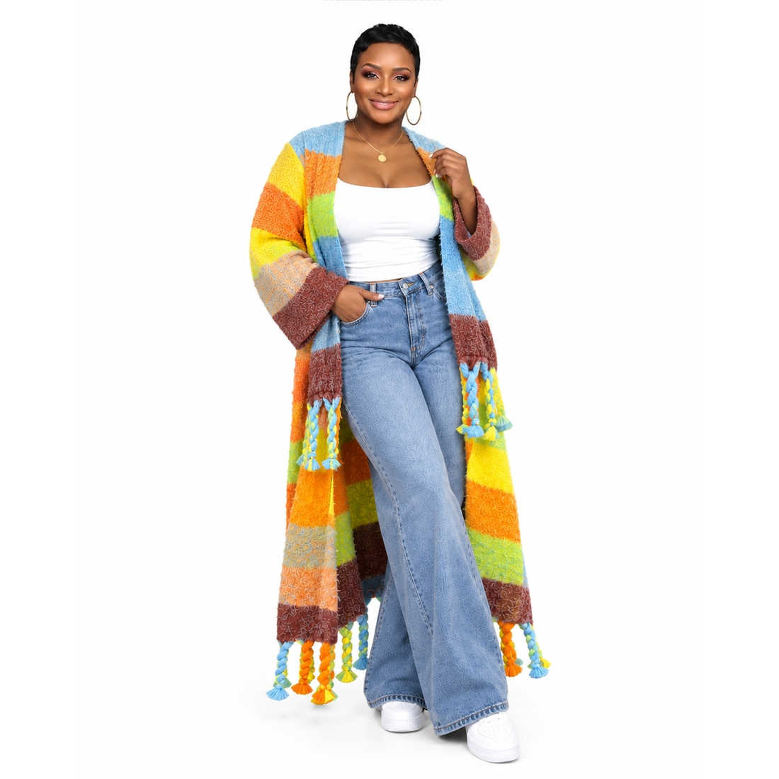 White Smoke Living Color Kimono