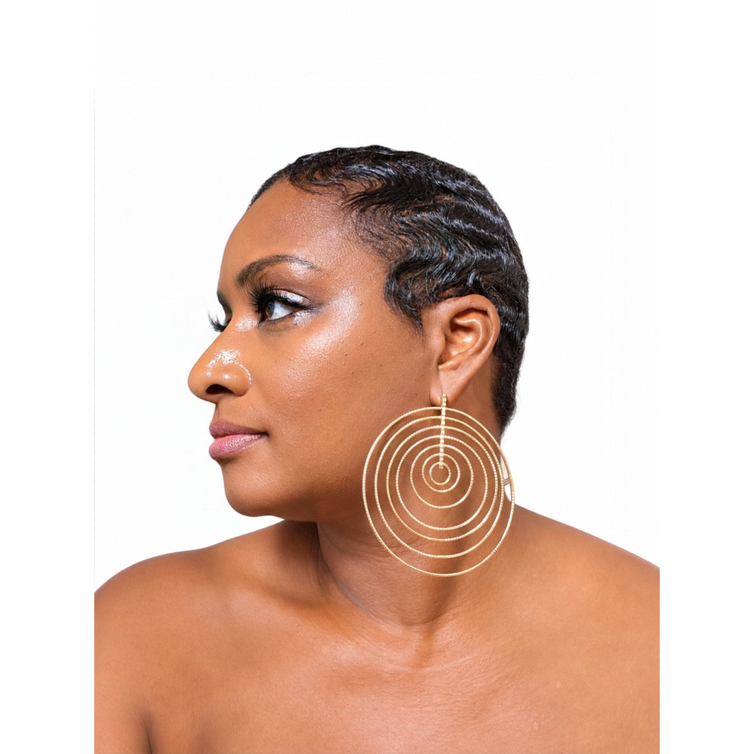 White Smoke Kelly Earring (Gold)