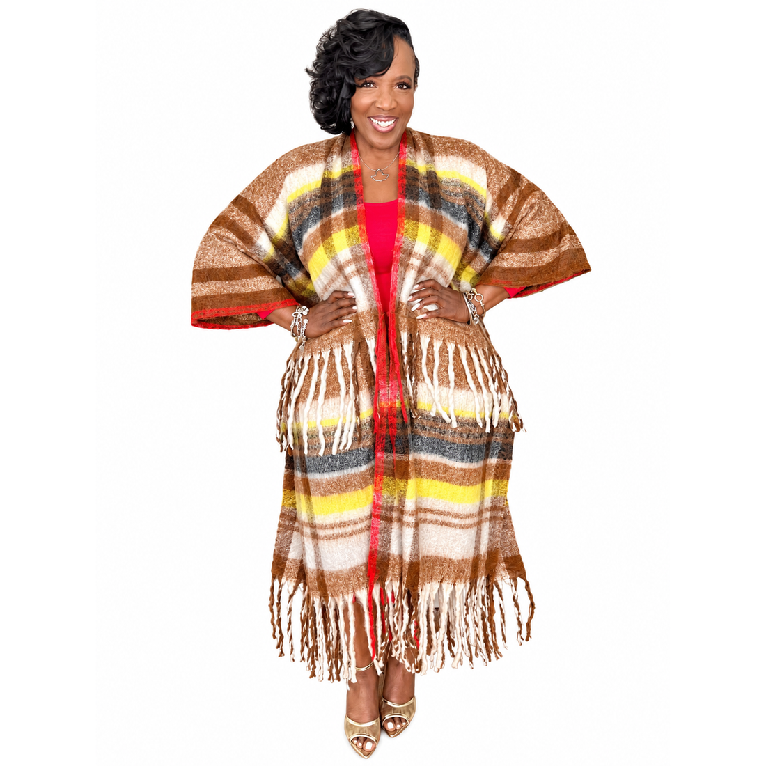 White Smoke Fall Vibes Kimono