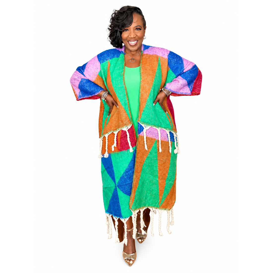 White Smoke Jazzy Kimono