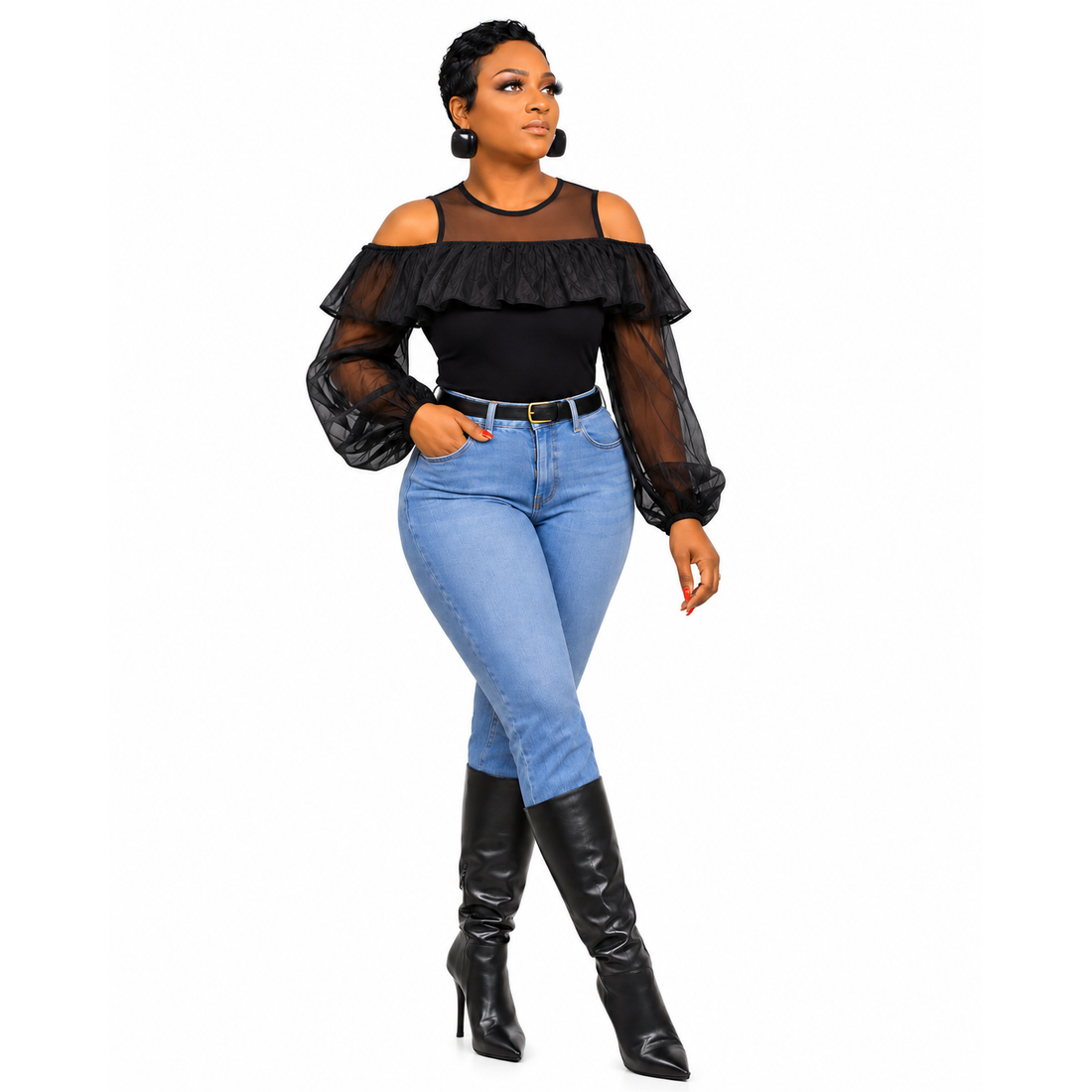 White Smoke Sassy Top