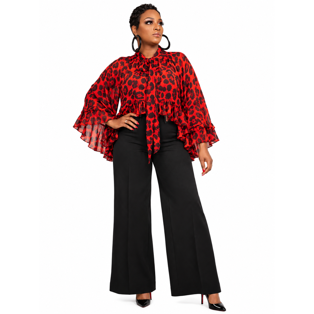 White Smoke Dainty Top (Red)